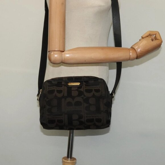 Burberrys Nova Check Shoulder Bag Canvas Brown Gold Auth bs26786 - Picture 15 of 16